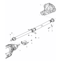 propeller shaft 2-piece with intermediate bearing for 8-speed automatic gearbox