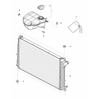 radiator reservoir with attachment parts