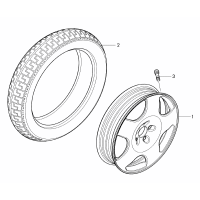 diaginal tire (spare wheel) alloy wheel
