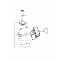 Tandem brake master cylinder with brake fluid reservoir Brake servo (electromechanical)